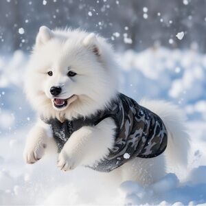 FAB DOG COLOR BLOCK PUFFER IN CAMO COLOR BLOCK